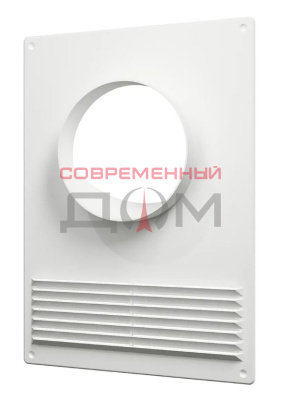 Торцевая площадка ERA 100ПТПР пластиковая с решеткой 180х250 белая, фланец D100